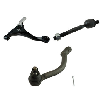 TRQ® - Front Passenger Side Lower Control Arm and Tie Rod End Kit