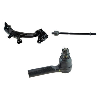 TRQ® - Front Passenger Side Lower Control Arm with Ball Joint and Tie Rod End Kit