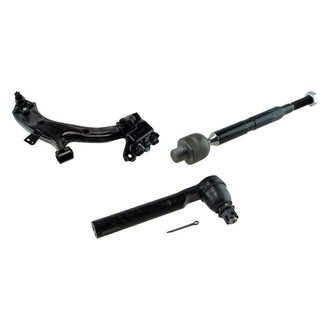 TRQ® - Front Passenger Side Lower Control Arm with Ball Joint and Tie Rod End Kit