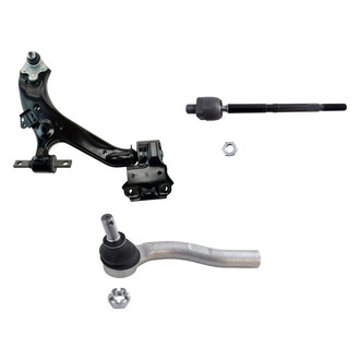 TRQ® - Front Passenger Side Lower Control Arm with Ball Joint and Tie Rod End Kit