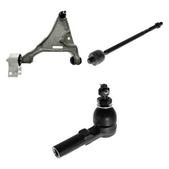 TRQ® - Front Passenger Side Lower Control Arm with Ball Joint and Tie Rod End Kit