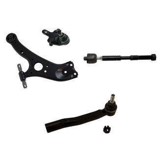 TRQ® - Front Passenger Side Lower Control Arm with Ball Joint and Tie Rod End Kit
