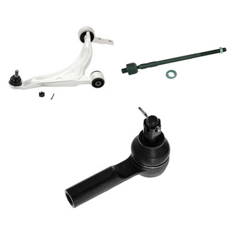 TRQ® - Front Passenger Side Lower Control Arm with Ball Joint and Tie Rod End Kit