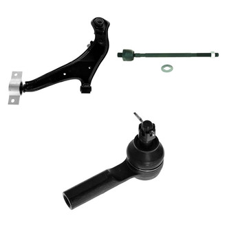 TRQ® - Front Passenger Side Lower Control Arm with Ball Joint and Tie Rod End Kit