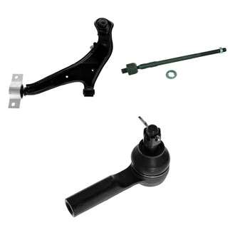 TRQ® - Front Passenger Side Lower Control Arm with Ball Joint and Tie Rod End Kit