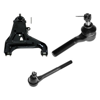 TRQ® - Front Passenger Side Lower Control Arm with Ball Joint and Tie Rod End Kit