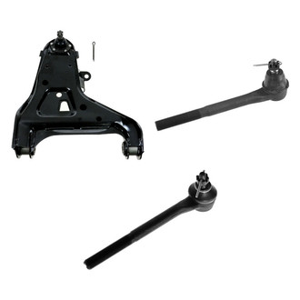 TRQ® - Front Passenger Side Lower Control Arm with Ball Joint and Tie Rod End Kit