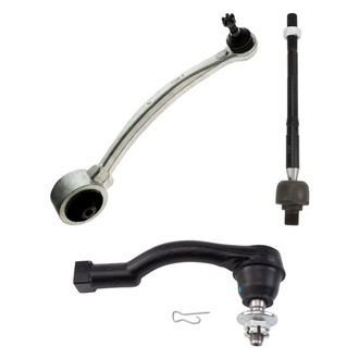 TRQ® - Front Passenger Side Lower Control Arm with Ball Joint and Tie Rod End Kit
