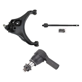 TRQ® - Front Passenger Side Lower Control Arm with Ball Joint and Tie Rod End Kit