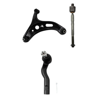TRQ® - Front Passenger Side Lower Control Arm with Ball Joint and Tie Rod End Kit