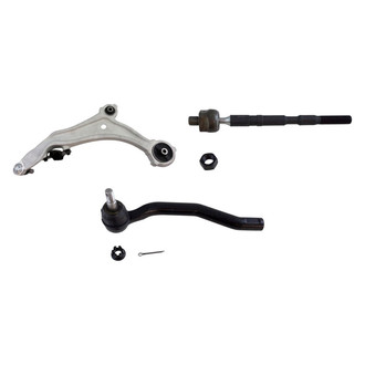 TRQ® - Front Passenger Side Lower Control Arm with Ball Joint and Tie Rod End Kit