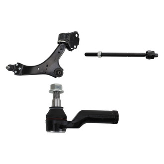 TRQ® - Front Passenger Side Lower Control Arm with Ball Joint and Tie Rod End Kit