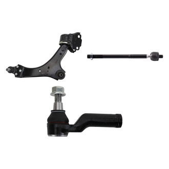 TRQ® - Front Passenger Side Lower Control Arm with Ball Joint and Tie Rod End Kit