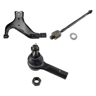 TRQ® - Front Passenger Side Lower Control Arm and Tie Rod End Kit