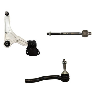 TRQ® - Front Passenger Side Lower Control Arm with Ball Joint and Tie Rod End Kit