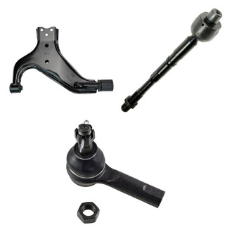TRQ® - Front Passenger Side Lower Control Arm and Tie Rod End Kit