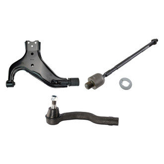 TRQ® - Front Passenger Side Lower Control Arm and Tie Rod End Kit
