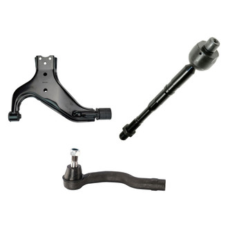 TRQ® - Front Passenger Side Lower Control Arm and Tie Rod End Kit