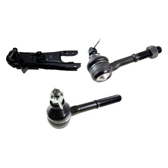 TRQ® - Front Passenger Side Lower Control Arm with Ball Joint and Tie Rod End Kit