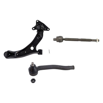 TRQ® - Front Passenger Side Lower Control Arm with Ball Joint and Tie Rod End Kit