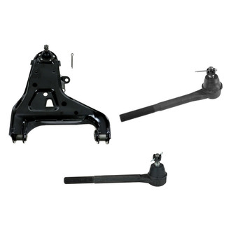 TRQ® - Front Passenger Side Lower Control Arm with Ball Joint and Tie Rod End Kit