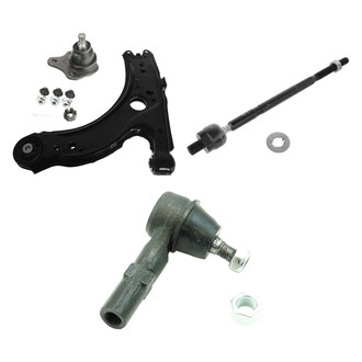 TRQ® - Front Passenger Side Lower Control Arm and Tie Rod End Kit