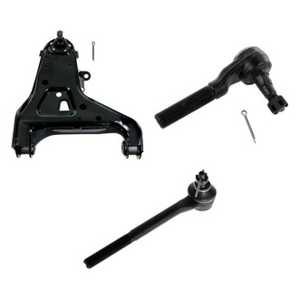 TRQ® - Front Passenger Side Lower Control Arm with Ball Joint and Tie Rod End Kit