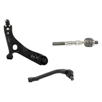 TRQ® - Front Passenger Side Lower Control Arm with Ball Joint and Tie Rod End Kit