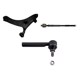 TRQ® - Front Passenger Side Lower Control Arm with Ball Joint and Tie Rod End Kit
