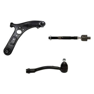 TRQ® - Front Passenger Side Lower Control Arm with Ball Joint and Tie Rod End Kit