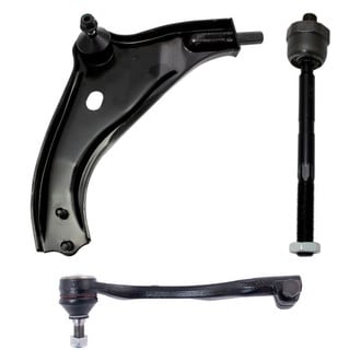 TRQ® - Front Passenger Side Lower Control Arm with Ball Joint and Tie Rod End Kit