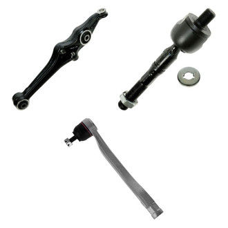 TRQ® - Front Passenger Side Lower Control Arm and Tie Rod End Kit