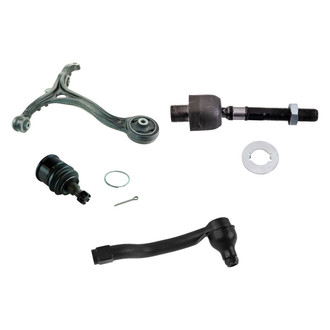 TRQ® - Front Passenger Side Lower Control Arm and Tie Rod End Kit