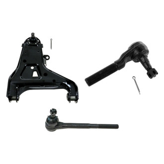 TRQ® - Front Passenger Side Lower Control Arm with Ball Joint and Tie Rod End Kit