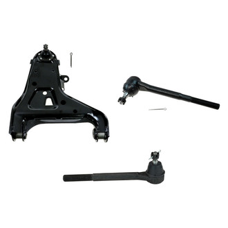 TRQ® - Front Passenger Side Lower Control Arm with Ball Joint and Tie Rod End Kit