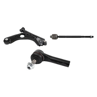 TRQ® - Front Passenger Side Lower Control Arm with Ball Joint and Tie Rod End Kit