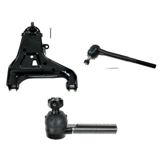 TRQ® - Front Passenger Side Lower Control Arm with Ball Joint and Tie Rod End Kit