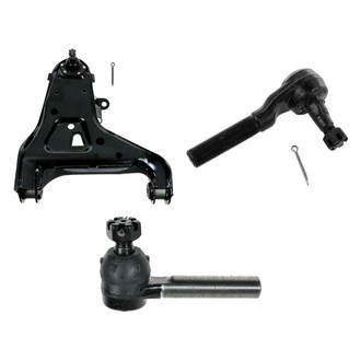 TRQ® - Front Passenger Side Lower Control Arm with Ball Joint and Tie Rod End Kit