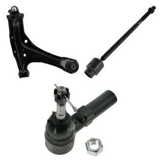 TRQ® - Front Passenger Side Lower Control Arm with Ball Joint and Tie Rod End Kit
