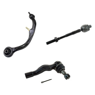 TRQ® - Front Passenger Side Lower Control Arm with Ball Joint and Tie Rod End Kit