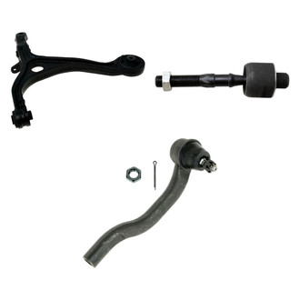 TRQ® - Front Passenger Side Lower Control Arm and Tie Rod End Kit