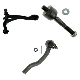 TRQ® - Front Passenger Side Lower Control Arm and Tie Rod End Kit