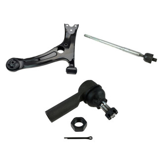 TRQ® - Front Passenger Side Lower Control Arm and Tie Rod End Kit