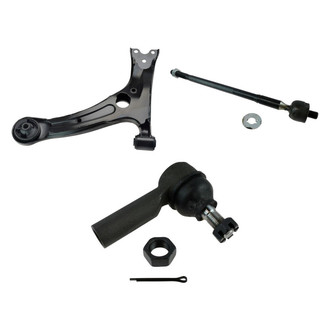 TRQ® - Front Passenger Side Lower Control Arm and Tie Rod End Kit