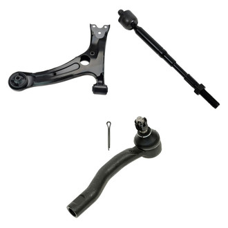 TRQ® - Front Passenger Side Lower Control Arm and Tie Rod End Kit
