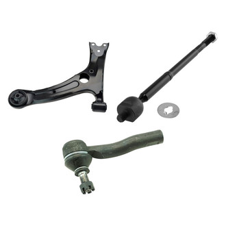 TRQ® - Front Passenger Side Lower Control Arm and Tie Rod End Kit