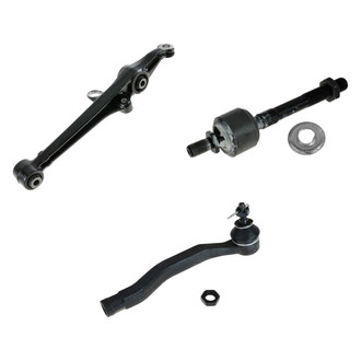 TRQ® - Front Passenger Side Lower Control Arm and Tie Rod End Kit