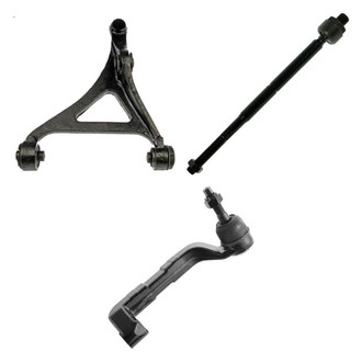 TRQ® - Front Passenger Side Lower Control Arm with Ball Joint and Tie Rod End Kit