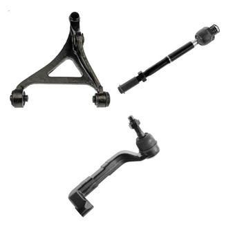 TRQ® - Front Passenger Side Lower Control Arm with Ball Joint and Tie Rod End Kit