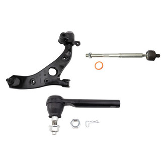 TRQ® - Front Passenger Side Lower Control Arm with Ball Joint and Tie Rod End Kit